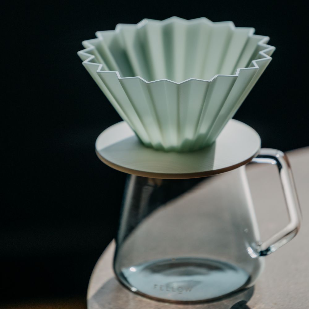 Origami Air Dripper in Matte Green at Trading Post Coffee Roasters