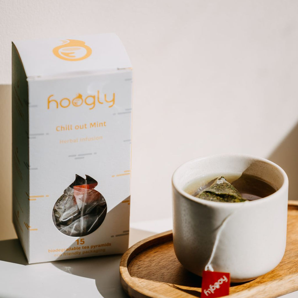 Hoogly Chill Out Mint Green Tea - 15 Bag Box